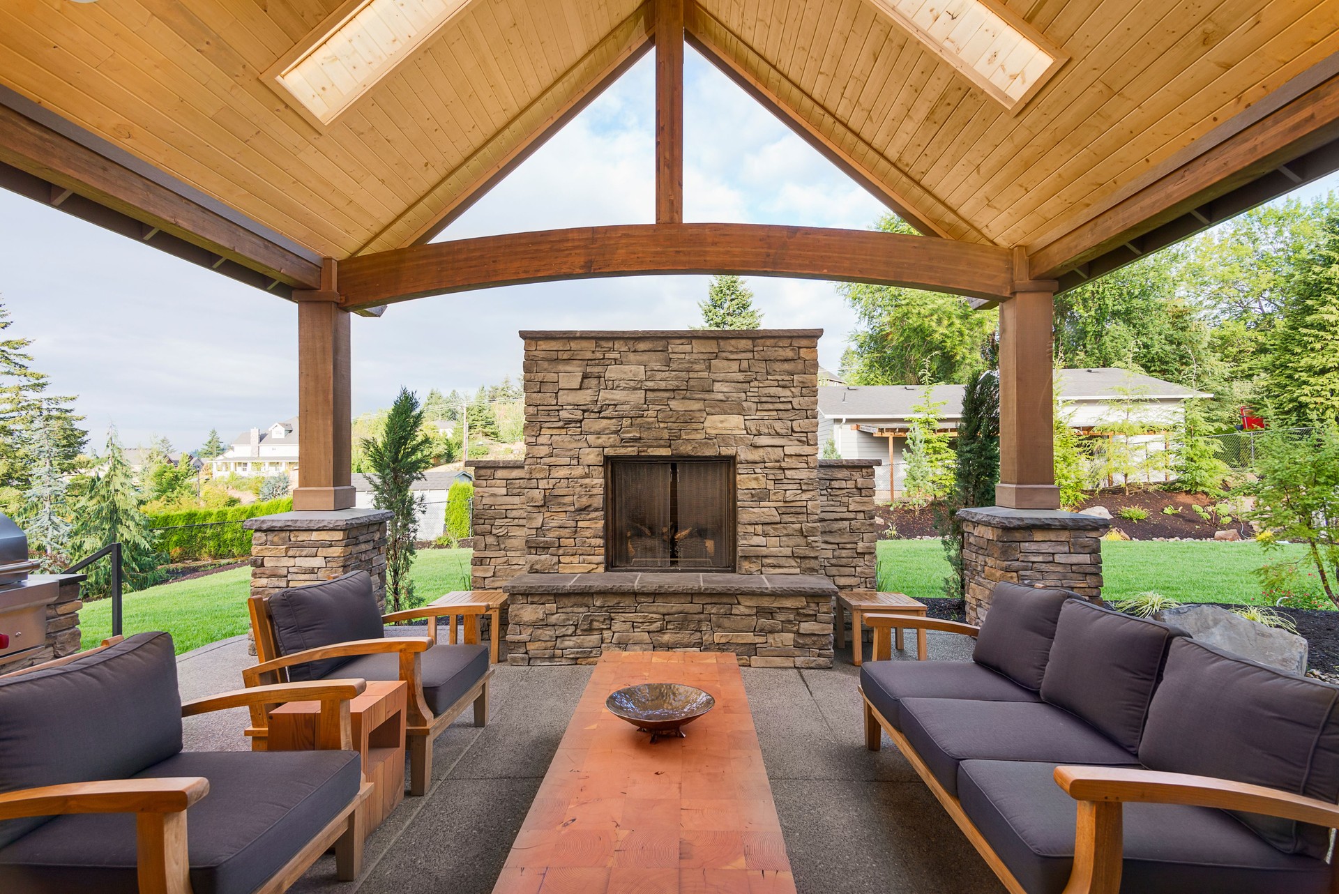 Beautiful Covered Patio Outside New Luxury Home